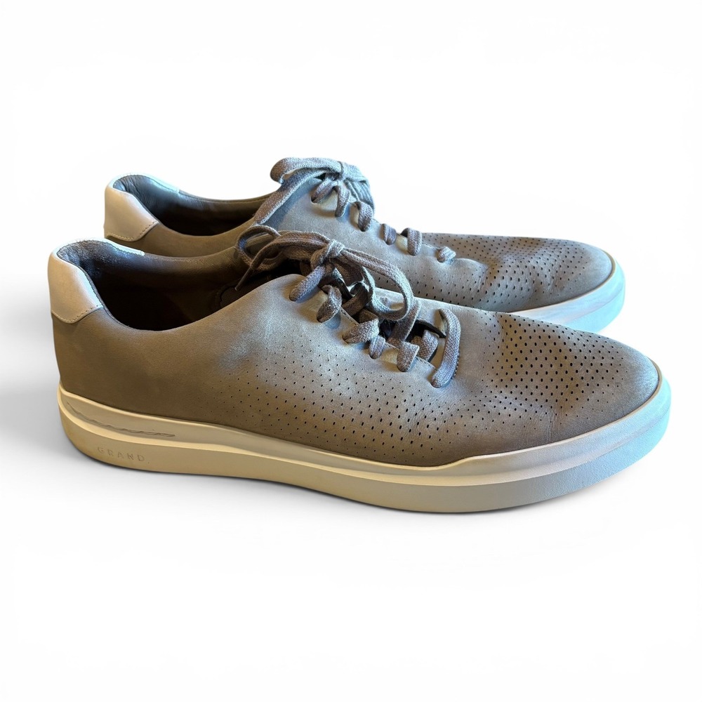 Cole Haan GrandPro Rally Sneakers Men's‎ 14M Gray Suede Perforated